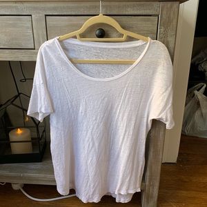 J. Crew white linen shirt sleeve size medium